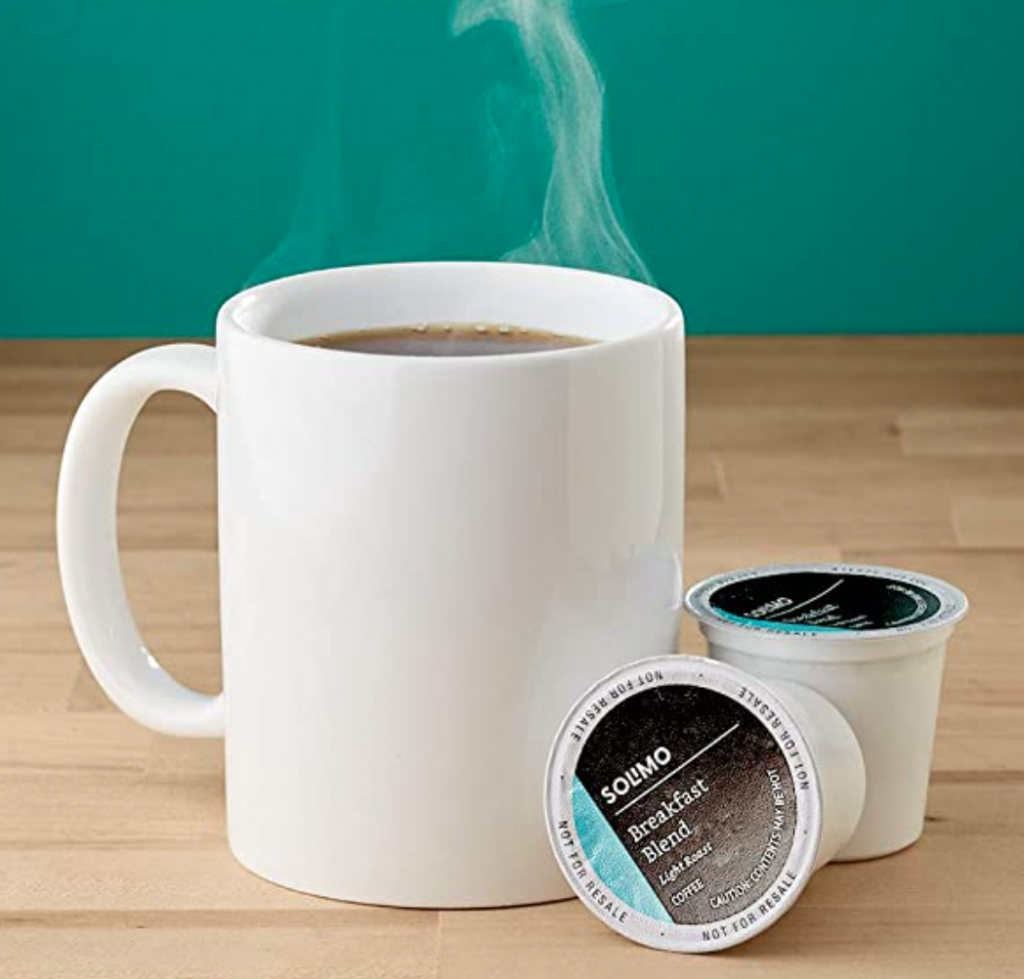 Amazon Breakfast Blend Coffee Pods 100 Count 28.49 SaveSpark