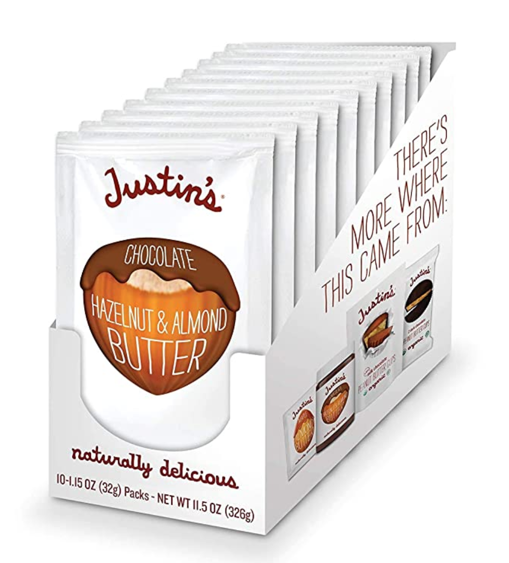 Amazon: Justin's Chocolate Hazelnut & Almond Butter Squeeze 10-Pack ...