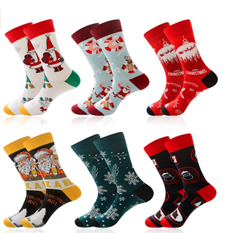 Amazon: Christmas Socks 6-Pack - $7.19 - SaveSpark