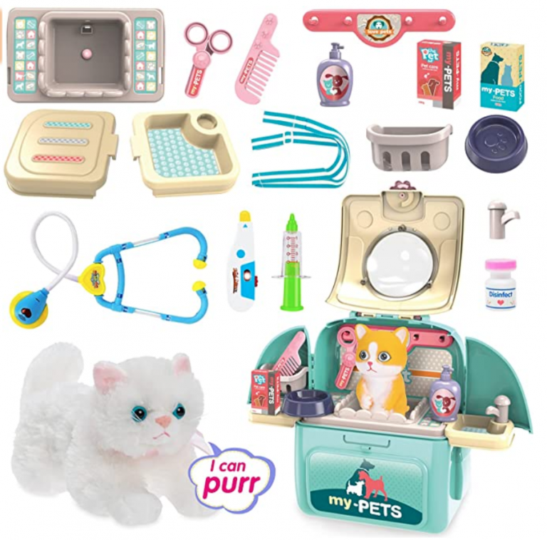 Amazon 20Piece Kids Veterinarian Kit 22.49 SaveSpark